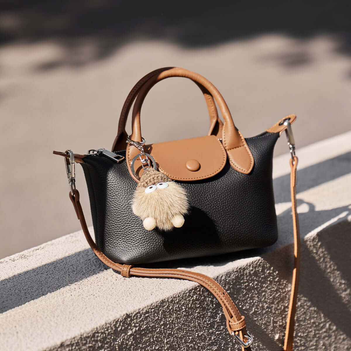 Bolsa de couro com alça superior Amelia