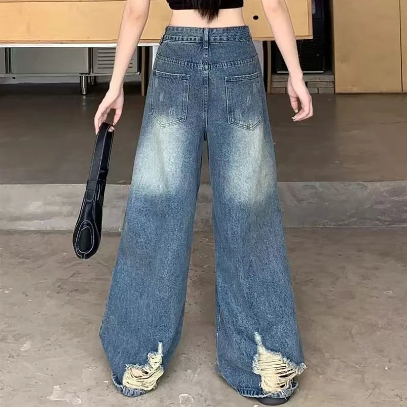 Calça Jeans Pantalona Vintage