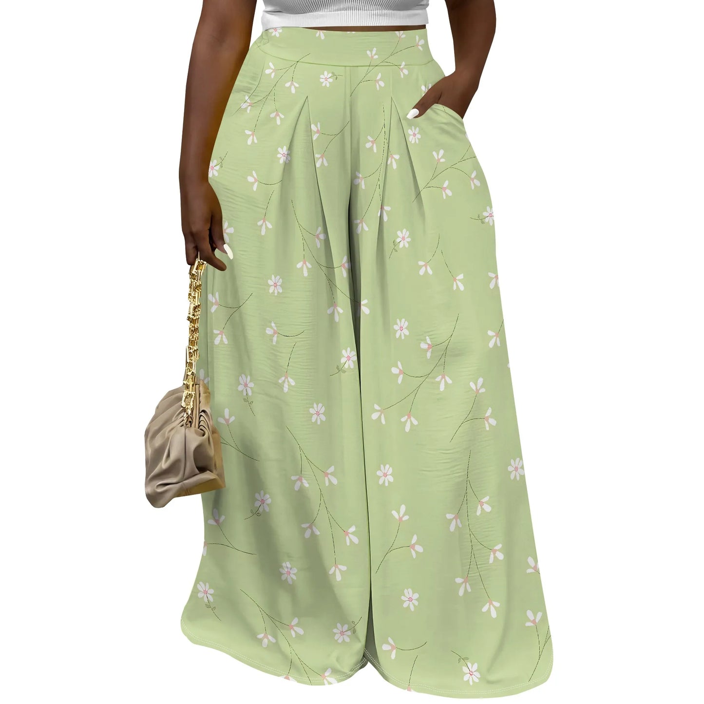 Calça pantalona Palazzo