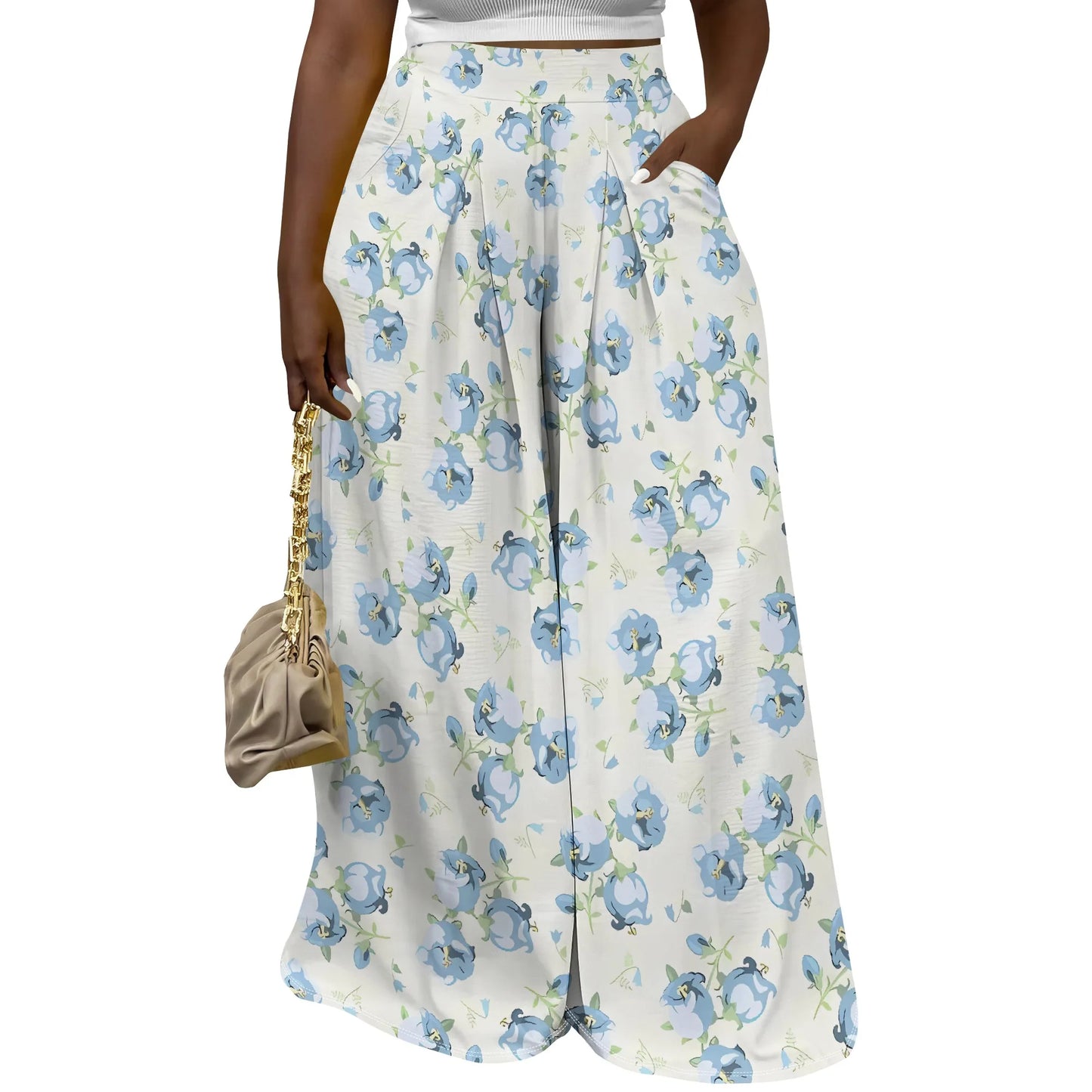 Calça pantalona Palazzo