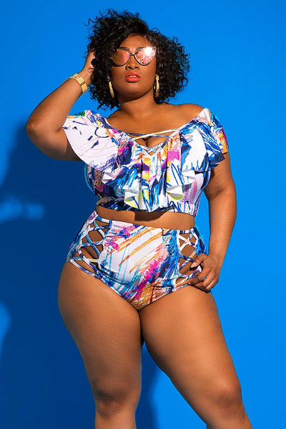 Biquini Conjunto duas peças em V PlusSize