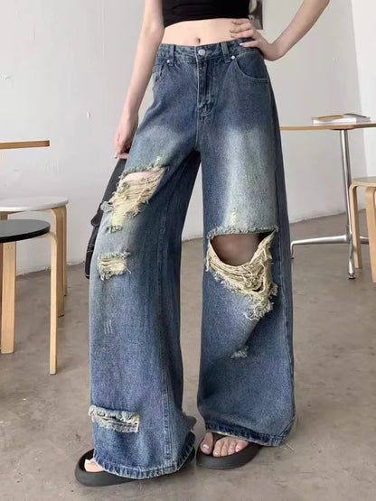 Calça Jeans Pantalona Vintage