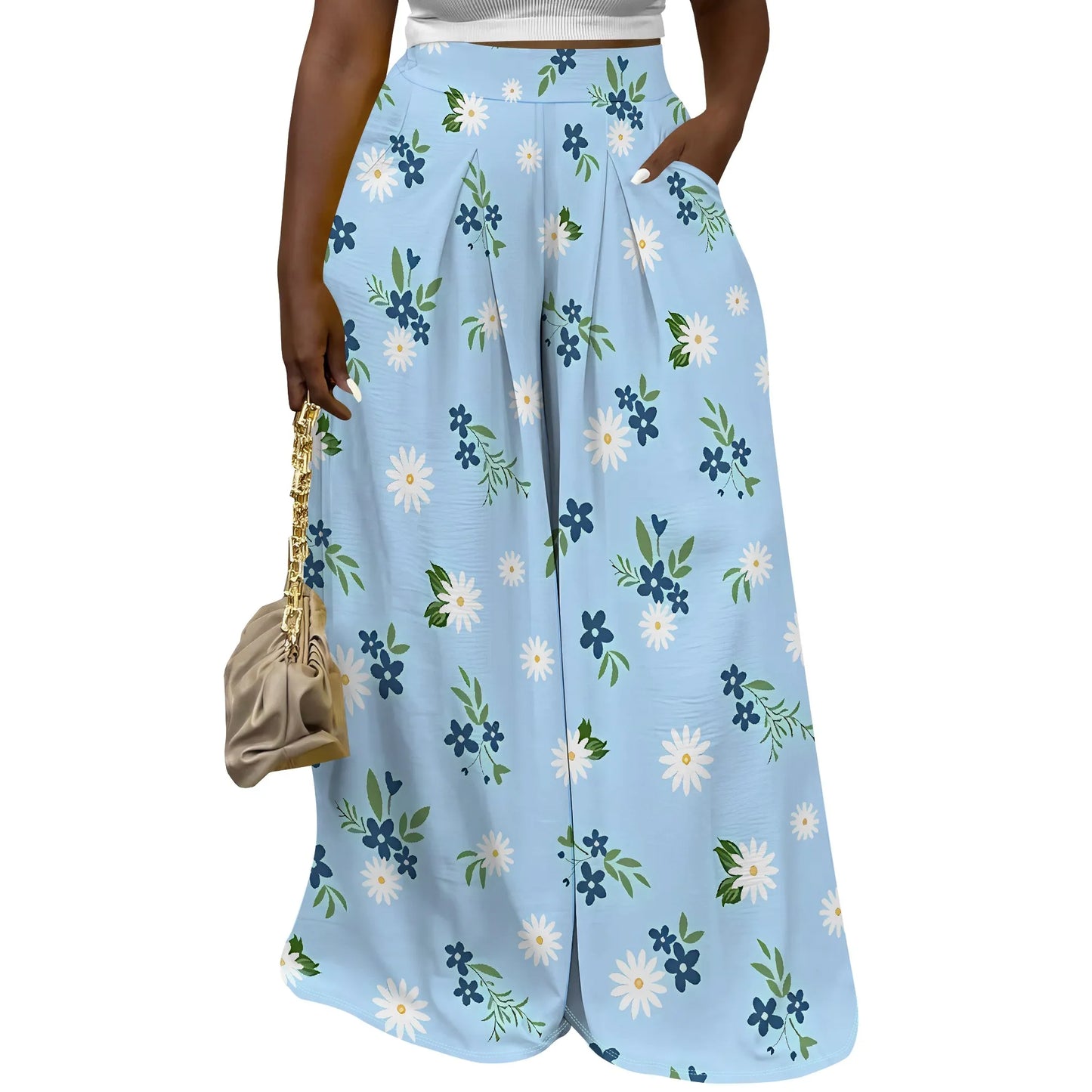 Calça pantalona Palazzo