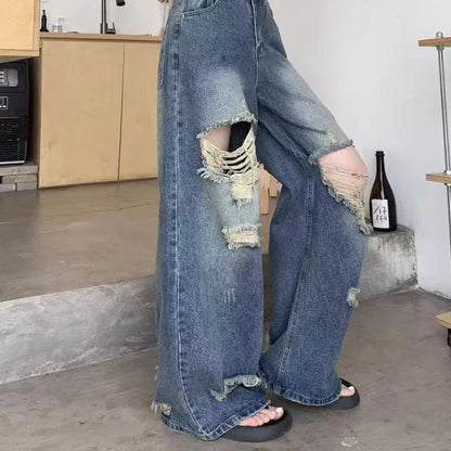 Calça Jeans Pantalona Vintage