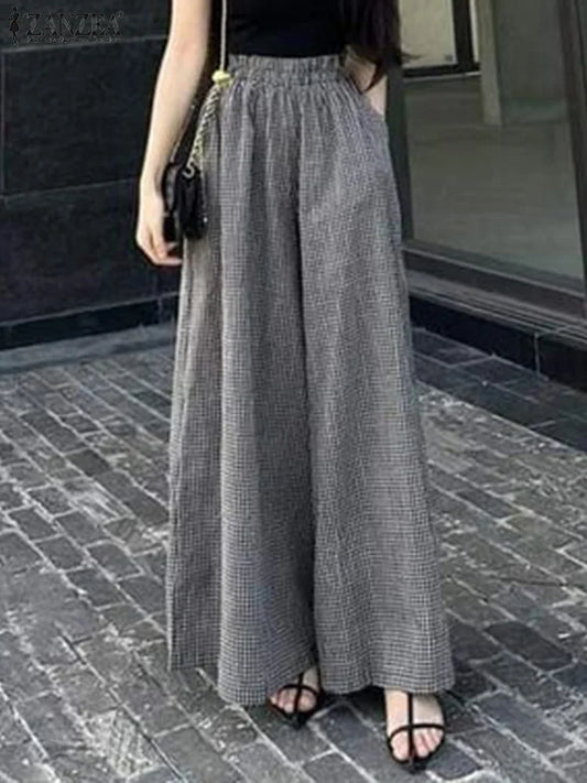 Calça Pantalona Xadrez ZAMZEA