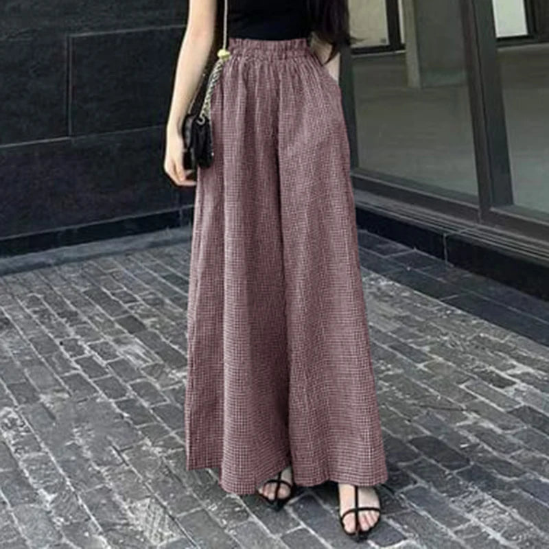 Calça Pantalona Xadrez ZAMZEA