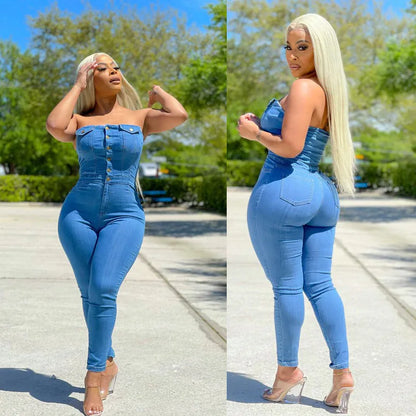 Macacão jeans LoveBody