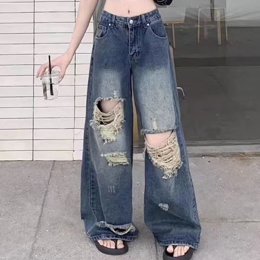 Calça Jeans Pantalona Vintage