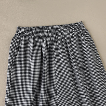 Calça Pantalona Xadrez ZAMZEA