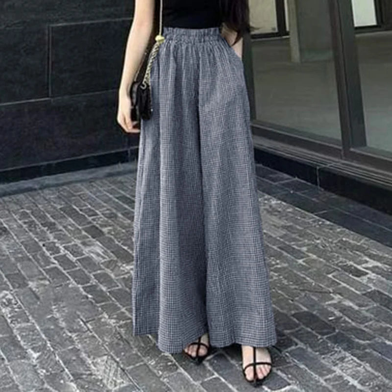 Calça Pantalona Xadrez ZAMZEA