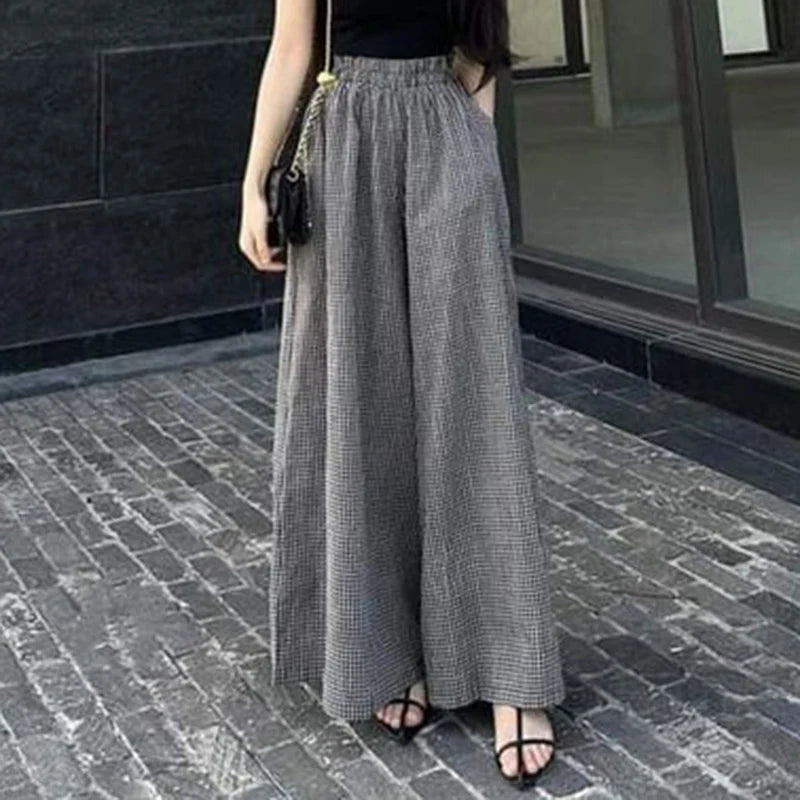 Calça Pantalona Xadrez ZAMZEA