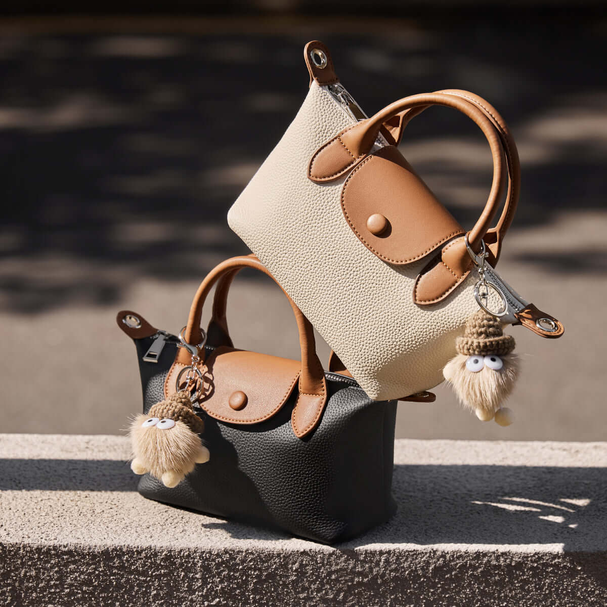 Bolsa de couro com alça superior Amelia
