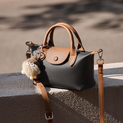 Bolsa de couro com alça superior Amelia