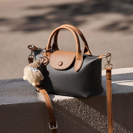 Bolsa de couro com alça superior Amelia